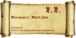 Moravecz Montika névjegykártya